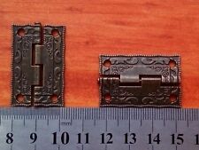 Pair  Mini Vintage Antique Brass Hinges Door Hinge Wooden Furniture Jewelry Box