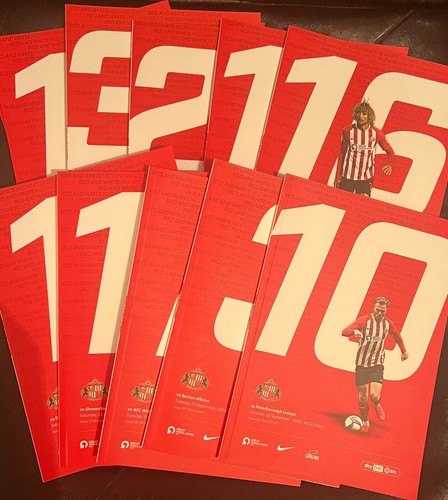 Sunderland home programmes - sunderland,