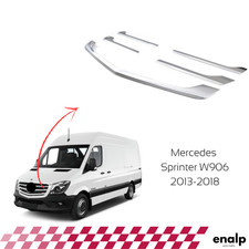 5 Pcs Chrome Front Grille Trim