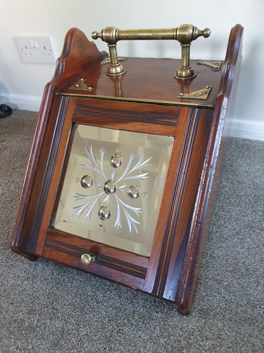 Antique coal scuttle purdonium - coal,