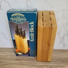 Kitchen Devils Professional Range Robert Welch Wooden Knife Block for 6 Knives 