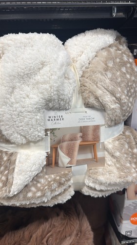 Home bargains deer sherpa - bargains,