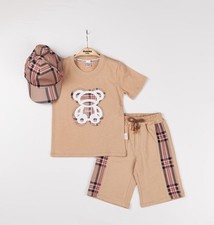 Boys Two Piece Teddy Check