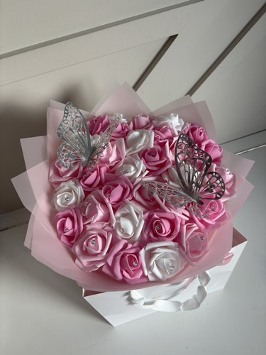 Pink white forever rose - pink,