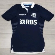 Scotland Rugby Union Home Shirt 2013/2014 - Macron Large L Pro Player Jersey Top