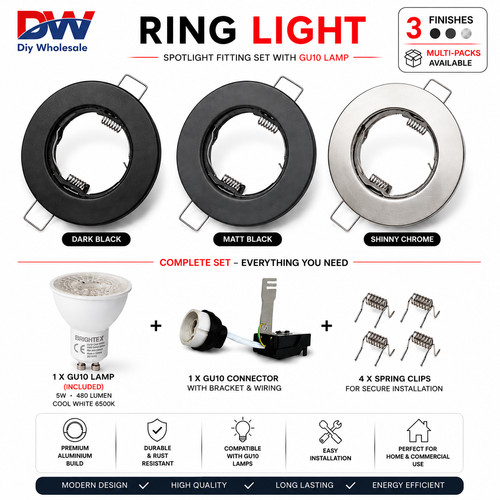 Gu10 ring light downlight - ring,