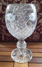 Vintage Georgian Crystal Tutbury Large 24x14cm Flower Goblet Bowl Vase Engraved
