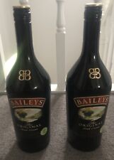  2 x Empty Baileys Original Irish Cream Liqueur Bottles 1L 1000 ml for display