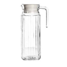Glass Jug 1L Fridge Jug Ribbed