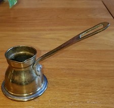 Handmade Copper / Brass Greek  Turkish Coffee Pot Briki Symbols 