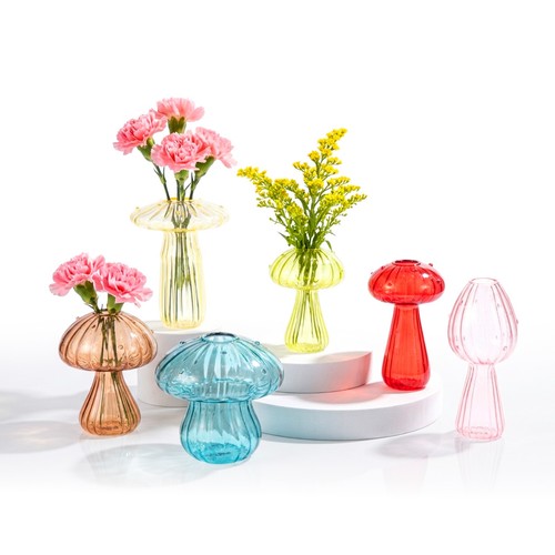 6pcs glass mushroom - 5/6pcs,