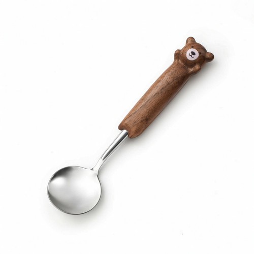 Spoon with wooden handle - spoon,
