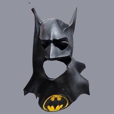 Vintage Batman Returns Rubber Cowl Mask W/Emblem 1992 DC Comics Michael Keaton 