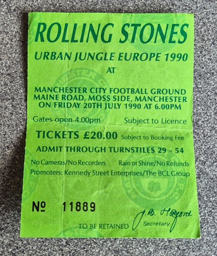 Used concert ticket rolling - used,