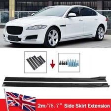 78.7" For Jaguar XF XE XJ R SPORT Gloss Black Side Skirt Lips Splitter Body Kit.
