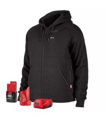 Milwaukee M12 12V Durable Carbon Fiber Heated Hoodie Kit XL Black 306B-21XL