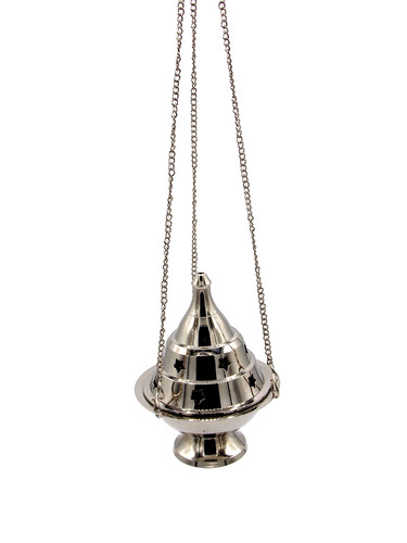 Nickel plated brass incense - nickel,