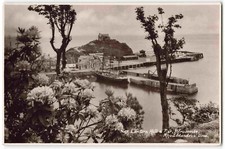 Ilfracombe Lantern Hill Pier Rhododendron Time Devon - RPPC Postcard M22