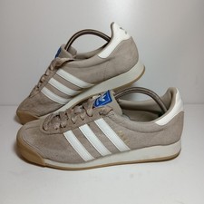 Adidas Samoa Men’s Trainers UK 7.5 Beige White Leather Retro Athletic Shoes
