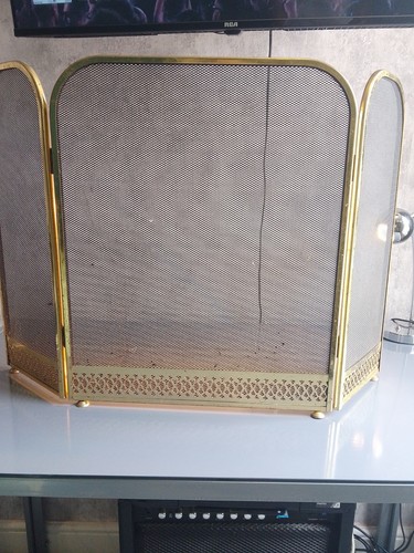 Antique vintage fire screen - fire,