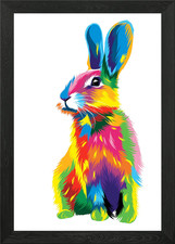 Hare rabbit Framed Wall Art