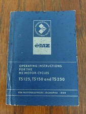 MZ TS125 TS150 and TS250 Operating Instructions & Riding Manual Booklet 1975
