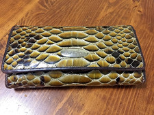 Python embossed clutch - clutch, wallet