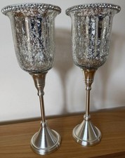 Crackle Glass Stemmed Votive