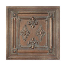 Vintage Pattern Tin ceiling Tiles PVC wall panel PL63 Weather copper 10pcs/lot