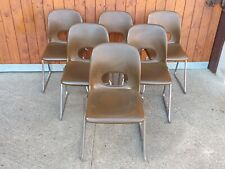 6x Designer Stack Chairs Vintage Chair Chrome Casala Retro Space Age 70s