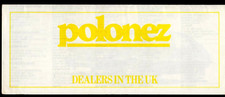 Polski Polonez Dealer List Early-Mid 1981 UK Market Foldout Brochure