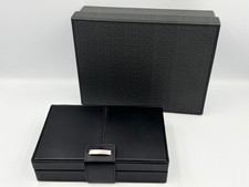 Dulwich Designs Jewellery Box • Black Leather • Ring & Earring Travel Storage