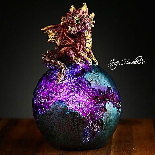 Baby dragon crystal geode - dragon,