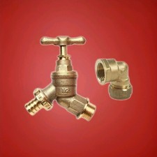 Garden Bib Tap with Wall Plate