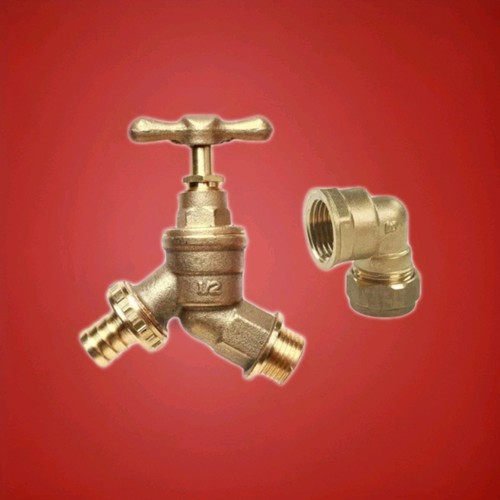 Garden bib tap with - wall, plate