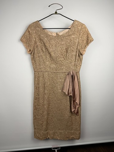 Vintage 50s lace taupe - lace, mauve