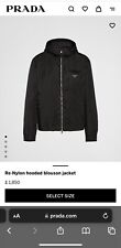 Prada Re Nylon Jacket - Black Hooded Re-Nylon Blouson Jacket Size 46 Small