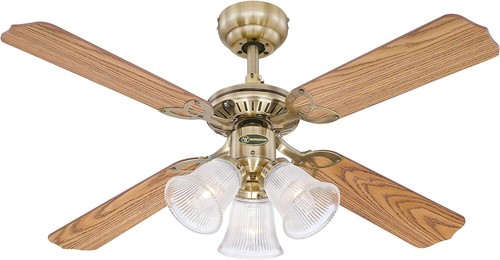 Traditional ceiling fan with - ceiling,