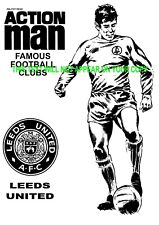 VINTAGE ACTION MAN LEEDS UNITED FOOTBALL CLUB NEW A5 FANTASY DISPLAY STAND  