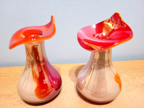 Pair beautiful hand blown - of,
