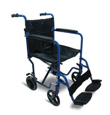 AIDAPT Aluminium Compact Transit Chair Wheelchair Colour Blue VA172BLUE