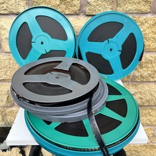 Cecolite Cinematic Film Reel Bundle 1x 16mm 1600ft 3x 8mm Green Cases Vintage