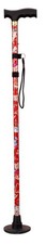 ACCLAIM Folding Light Walking Stick & Green Protector Red Floral Ex Display