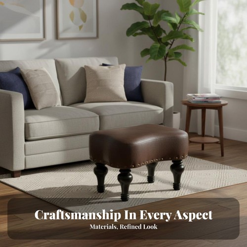 Round tufted ottoman - round,