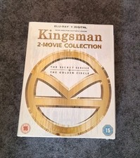 KINGSMAN 2 MOVIE COLLECTION. 2 BLU-RAY FILM BOX SET.