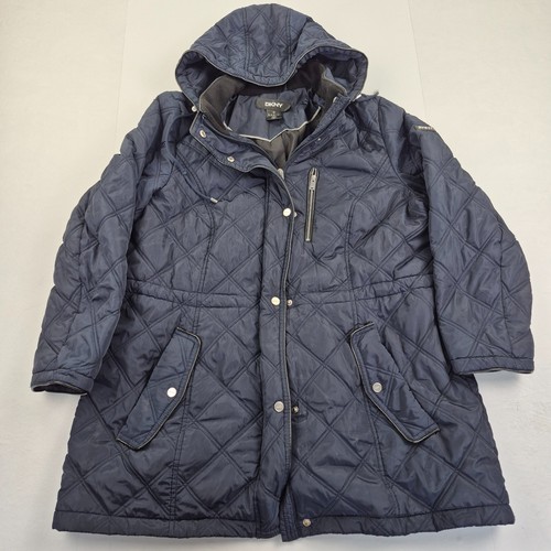 Dkny coat blue womens - dkny, 0x