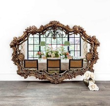 Antique Wall Mirror, French Rococo Statement Mirror, Large Vintage Mirror