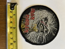 Iron Maiden Original Vintage Live After Death 1980s Round Patch Unused Rare