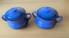 2 x Le Creuset Blue Stoneware