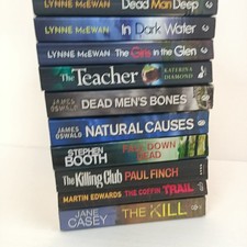10x Crime Thriller Suspense Mixed Author McEwan Dead Man Deep Book Bundle Lot